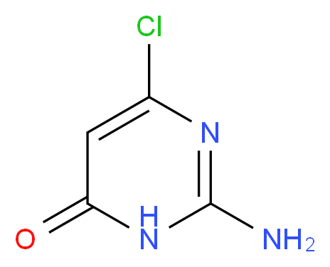 2-Amino-6-chloropyrimidin-4(3H)-one_分子结构_CAS_)