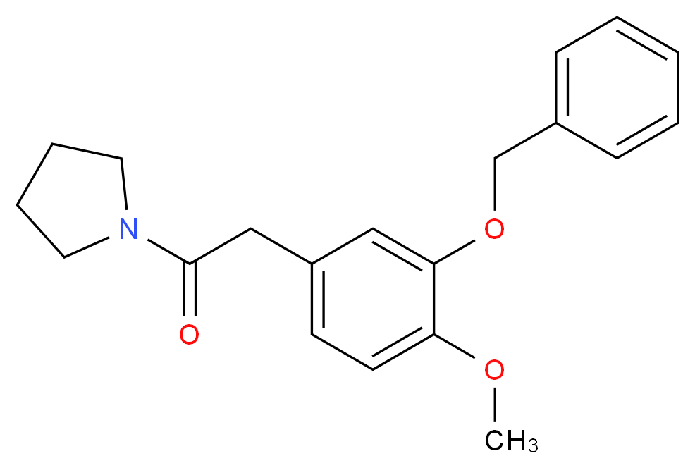 2-[3-(benzyloxy)-4-methoxyphenyl]-1-(pyrrolidin-1-yl)ethan-1-one_分子结构_CAS_1206614-03-0