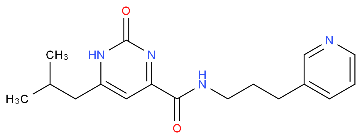 6-isobutyl-2-oxo-N-(3-pyridin-3-ylpropyl)-1,2-dihydropyrimidine-4-carboxamide_分子结构_CAS_)