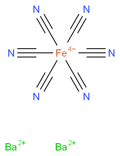 dibarium(2+) ion hexacyanoirontetrauide_分子结构_CAS_13821-06-2