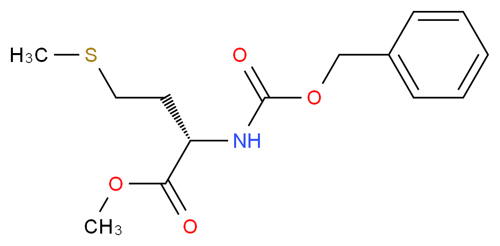 methyl (2S)-2-{[(benzyloxy)carbonyl]amino}-4-(methylsulfanyl)butanoate_分子结构_CAS_56762-93-7