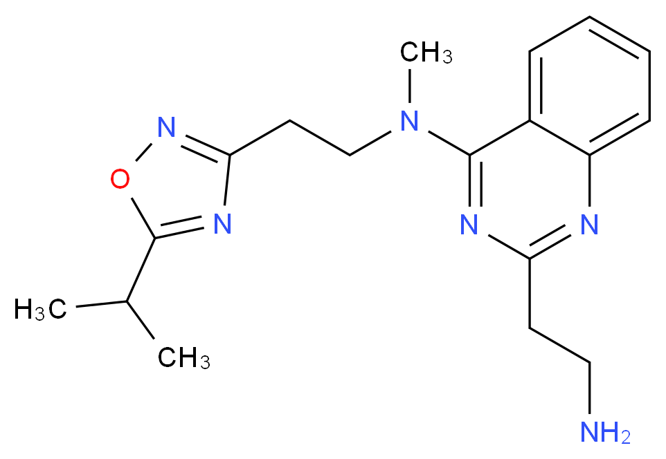 2-(2-aminoethyl)-N-[2-(5-isopropyl-1,2,4-oxadiazol-3-yl)ethyl]-N-methylquinazolin-4-amine_分子结构_CAS_)