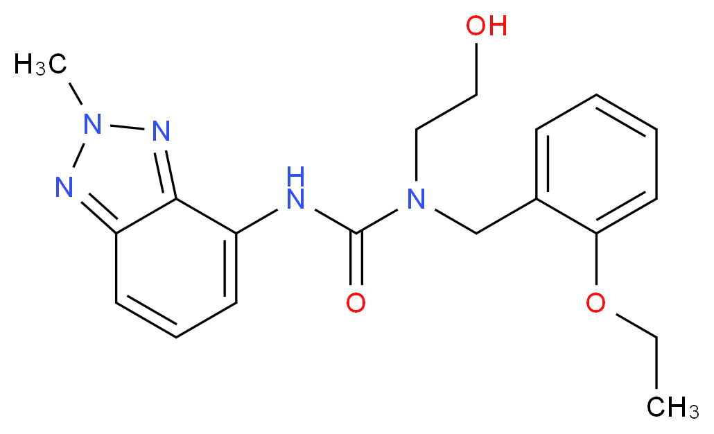 N-(2-ethoxybenzyl)-N-(2-hydroxyethyl)-N'-(2-methyl-2H-1,2,3-benzotriazol-4-yl)urea_分子结构_CAS_)