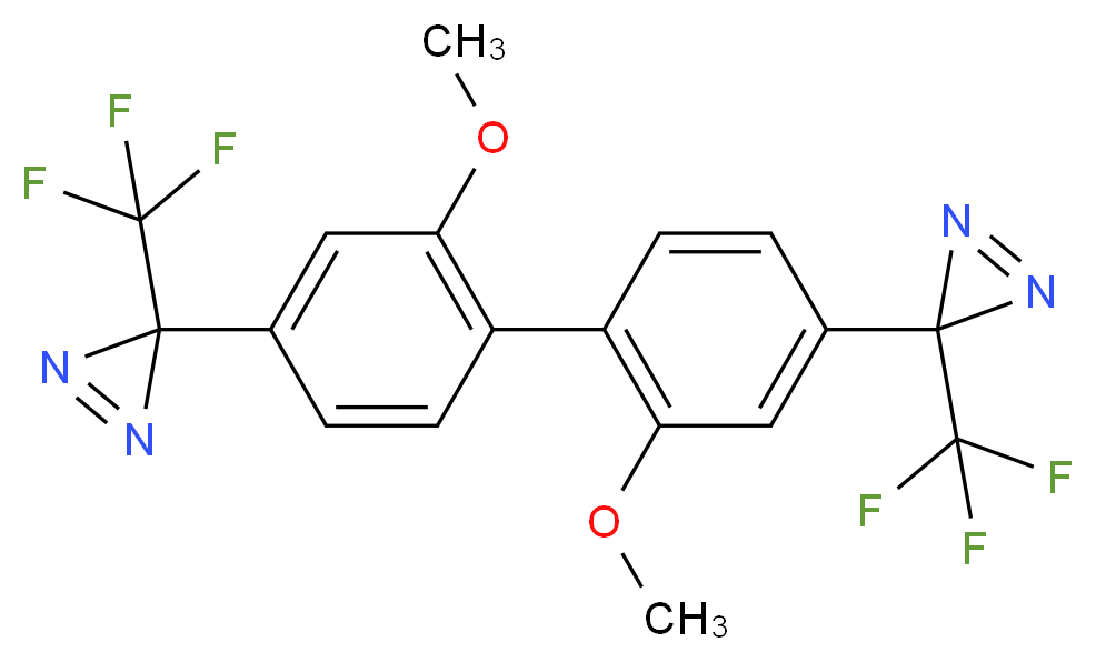 1,6-Bis[3-(trifluoromethyl)-3H-diazirin-3-yl]-3,8-dimethoxydibenzeneDiscontinued_分子结构_CAS_1189941-02-3)