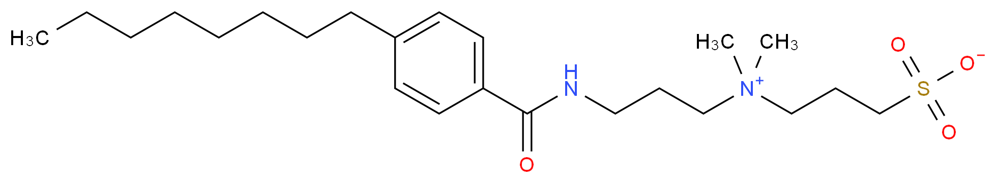 3-[dimethyl({3-[(4-octylphenyl)formamido]propyl})azaniumyl]propane-1-sulfonate_分子结构_CAS_216667-49-1