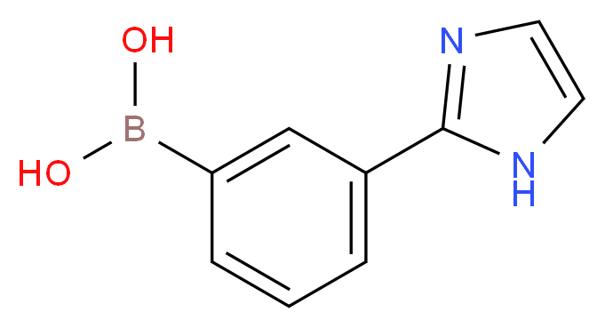 [3-(1H-imidazol-2-yl)phenyl]boronic acid_分子结构_CAS_909120-16-7