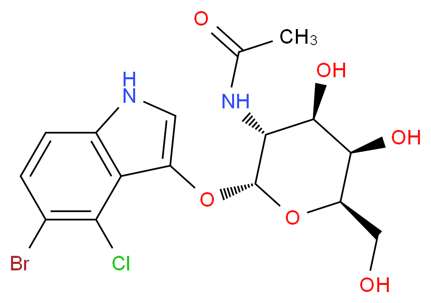 5-Bromo-4-chloro-3-indolyl 2-Acetamido-2-deoxy-α-D-galactopyranoside_分子结构_CAS_210110-89-7)