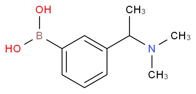 {3-[1-(dimethylamino)ethyl]phenyl}boronic acid_分子结构_CAS_1287753-36-9