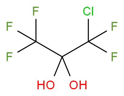 1-chloro-1,1,3,3,3-pentafluoropropane-2,2-diol_分子结构_CAS_2036-62-6