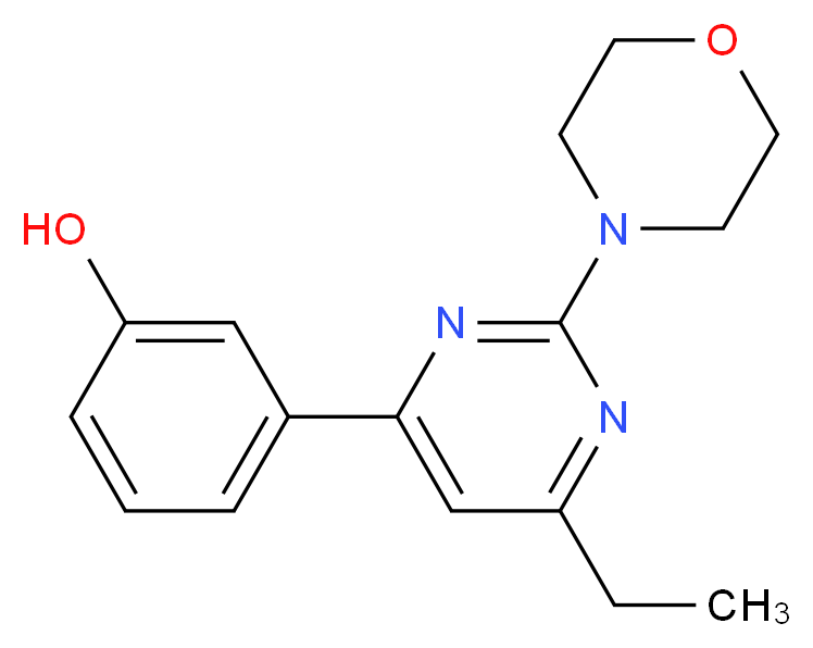 3-(6-ethyl-2-morpholin-4-ylpyrimidin-4-yl)phenol_分子结构_CAS_)