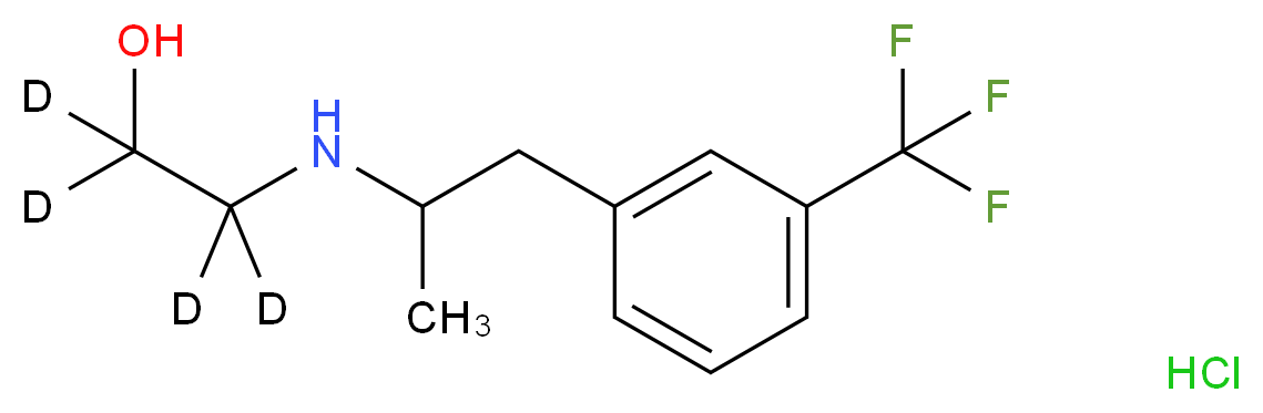 rac Hydroxyethyl Norfenfluramine-d4 Hydrochloride_分子结构_CAS_)