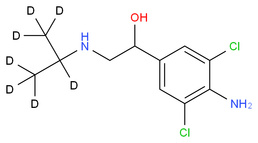 1-(4-amino-3,5-dichlorophenyl)-2-{[(<sup>2</sup>H<sub>7</sub>)propan-2-yl]amino}ethan-1-ol_分子结构_CAS_1173021-09-4