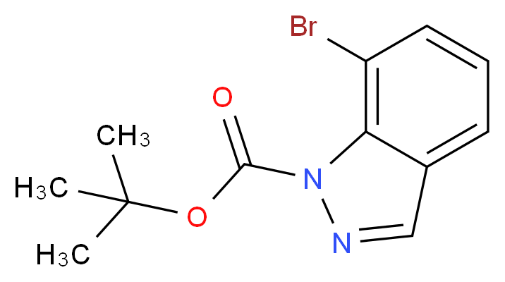 7-Bromo-1H-indazole, N1-BOC protected_分子结构_CAS_)