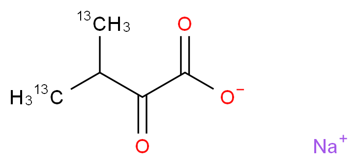 2-Keto-3-methyl-13C-butyric-4-13C, 3-d acid sodium salt_分子结构_CAS_)