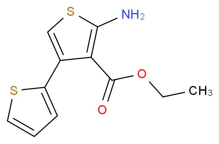 Ethyl 5'-amino-2,3'-bithiophene-4'-carboxylate_分子结构_CAS_)