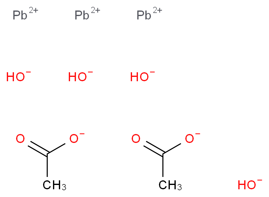 tris(λ<sup>2</sup>-lead(2+) ion) diacetate tetrahydroxide_分子结构_CAS_1335-32-6