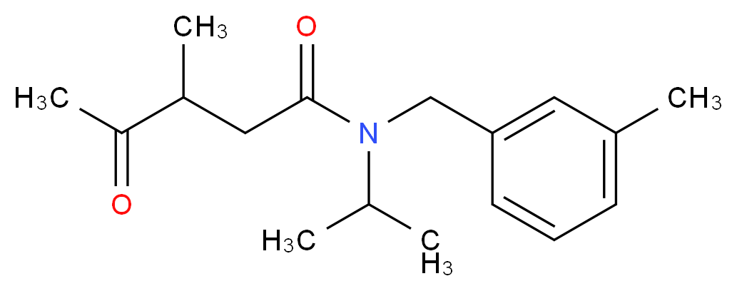 N-isopropyl-3-methyl-N-(3-methylbenzyl)-4-oxopentanamide_分子结构_CAS_)