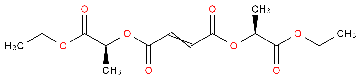 (-)-双[(S)-1-(乙氧羰基)乙基]富马酸酯_分子结构_CAS_111293-23-3)