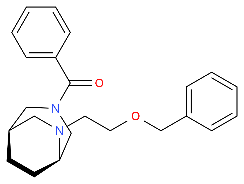 (1R*,5R*)-3-benzoyl-6-[2-(benzyloxy)ethyl]-3,6-diazabicyclo[3.2.2]nonane_分子结构_CAS_)
