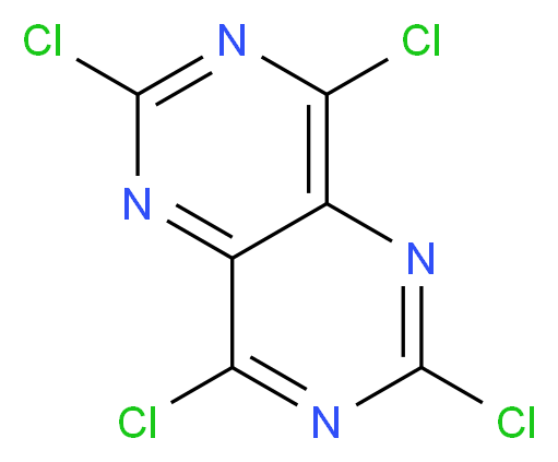 2,4,6,8-Tetrachloropyrimido[5,4-d]pyrimidine_分子结构_CAS_32980-71-5)