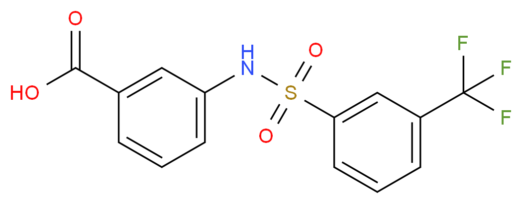 3-[3-(trifluoromethyl)benzenesulfonamido]benzoic acid_分子结构_CAS_613657-60-6