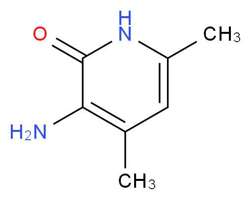 3-amino-4,6-dimethyl-1,2-dihydropyridin-2-one_分子结构_CAS_143708-29-6