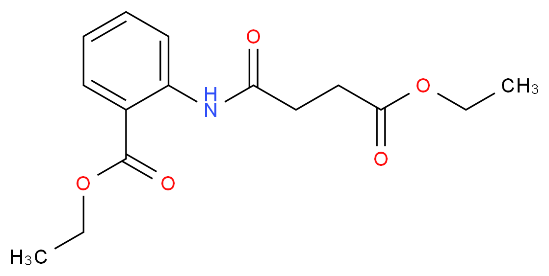 ethyl 2-(4-ethoxy-4-oxobutanamido)benzoate_分子结构_CAS_120572-43-2