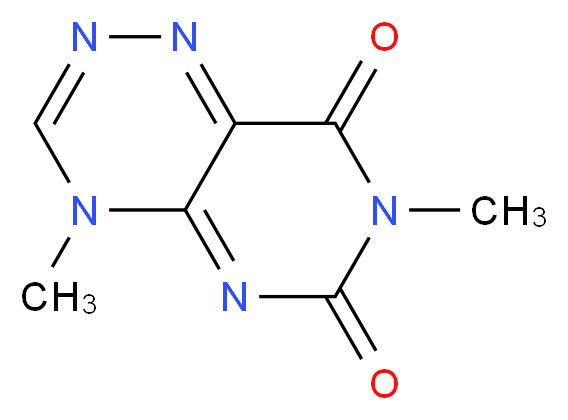 4,7-dimethyl-4H,6H,7H,8H-pyrimido[4,5-e][1,2,4]triazine-6,8-dione_分子结构_CAS_84-82-2