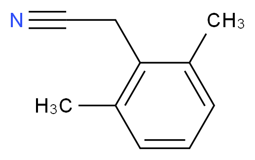 2,6-Dimethylphenylacetonitrile_分子结构_CAS_54708-14-4)