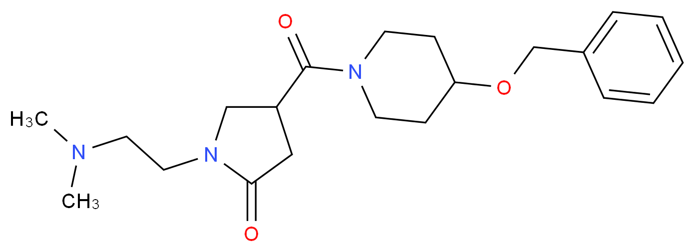 4-{[4-(benzyloxy)-1-piperidinyl]carbonyl}-1-[2-(dimethylamino)ethyl]-2-pyrrolidinone_分子结构_CAS_)