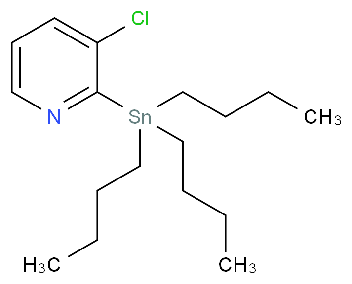 3-chloro-2-(tributylstannyl)pyridine_分子结构_CAS_206357-78-0