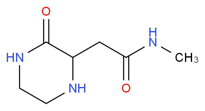 N-methyl-2-(3-oxopiperazin-2-yl)acetamide_分子结构_CAS_19564-13-7