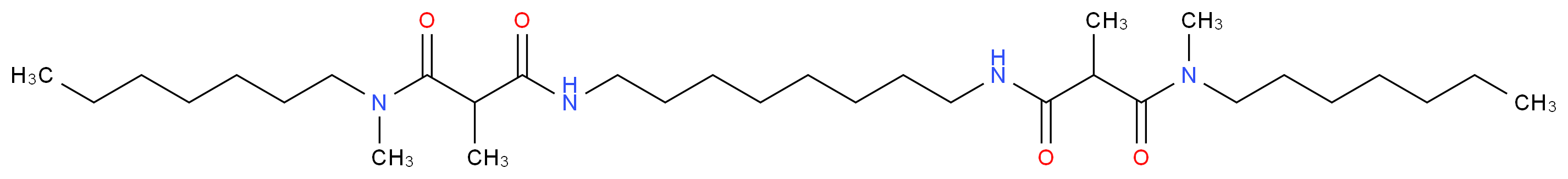 N-heptyl-N'-(8-{2-[heptyl(methyl)carbamoyl]-2-methylacetamido}octyl)-N'',2-dimethylpropanediamide_分子结构_CAS_119110-37-1