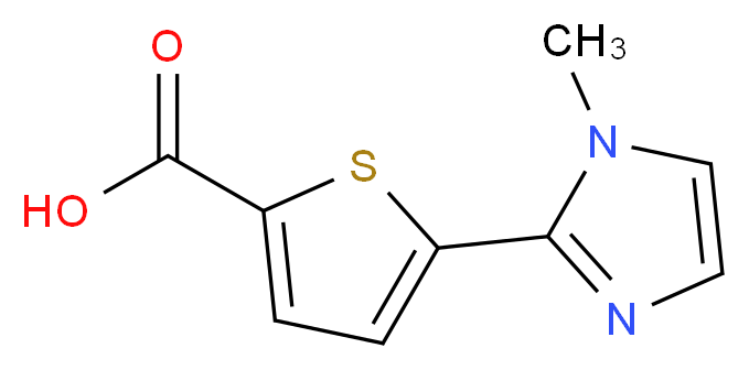 5-(1-Methylimidazol-2-yl)thiophene-2-carboxylic acid 97%_分子结构_CAS_)