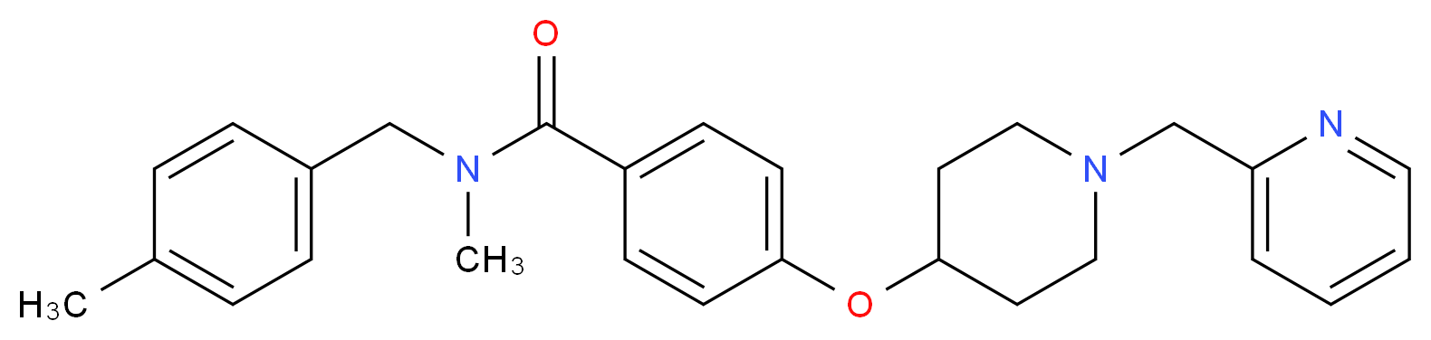 N-methyl-N-(4-methylbenzyl)-4-{[1-(2-pyridinylmethyl)-4-piperidinyl]oxy}benzamide_分子结构_CAS_)
