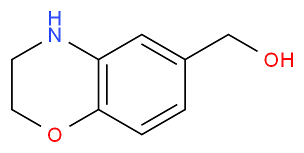 3,4-dihydro-2H-1,4-benzoxazin-6-ylmethanol_分子结构_CAS_915160-96-2