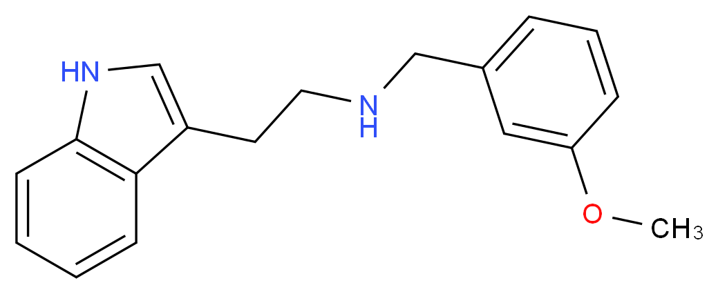 [2-(1H-indol-3-yl)ethyl][(3-methoxyphenyl)methyl]amine_分子结构_CAS_355816-90-9