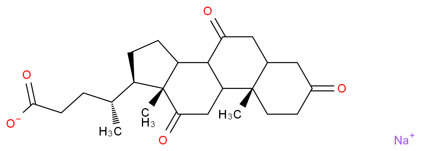 脱氧胆酸钠一水合物_分子结构_CAS_145224-92-6)