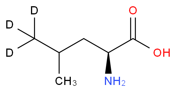 (2S)-2-amino-4-methyl(5,5,5-<sup>2</sup>H<sub>3</sub>)pentanoic acid_分子结构_CAS_87828-86-2