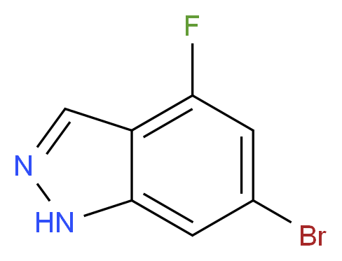 6-bromo-4-fluoro-1H-indazole_分子结构_CAS_885520-23-0