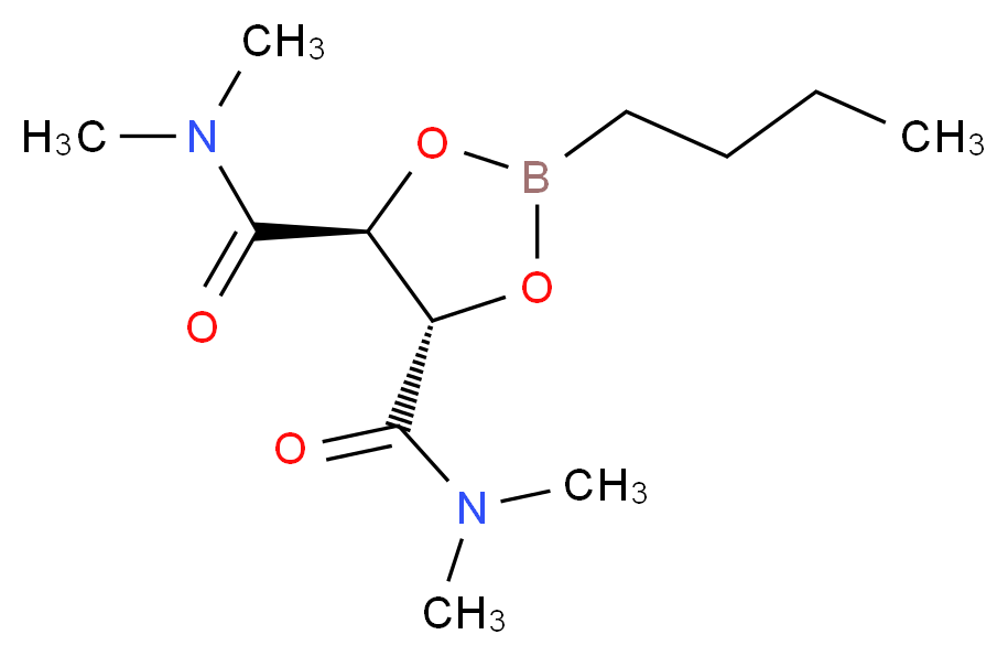 (4S,5S)-2-butyl-4-N,4-N,5-N,5-N-tetramethyl-1,3,2-dioxaborolane-4,5-dicarboxamide_分子结构_CAS_161344-84-9