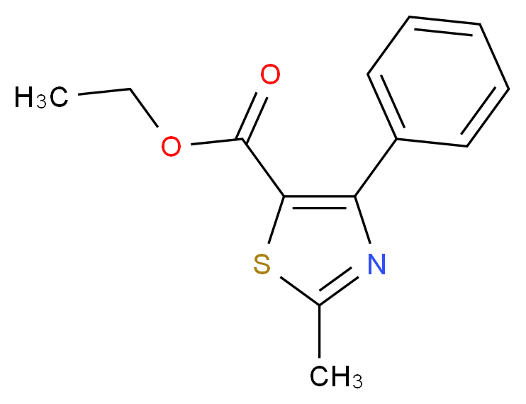 ethyl 2-methyl-4-phenyl-1,3-thiazole-5-carboxylate_分子结构_CAS_32043-95-1)