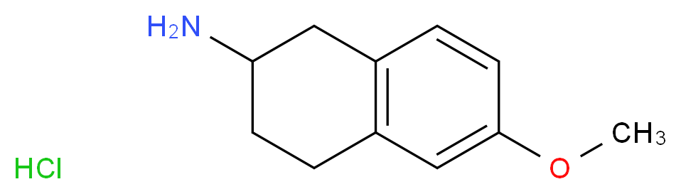 6-methoxy-1,2,3,4-tetrahydronaphthalen-2-amine hydrochloride_分子结构_CAS_4003-88-7