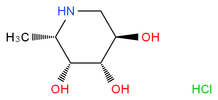 (2S,3R,4S,5R)-2-methylpiperidine-3,4,5-triol hydrochloride_分子结构_CAS_210174-73-5