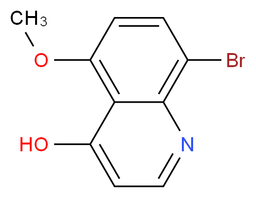 8-bromo-5-methoxyquinolin-4-ol_分子结构_CAS_161405-28-3