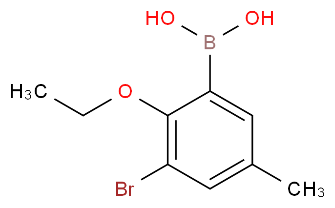 3-BROMO-2-ETHOXY-5-METHYLPHENYLBORONIC ACID_分子结构_CAS_870718-00-6)