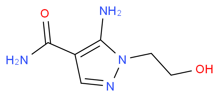 5-amino-1-(2-hydroxyethyl)-1H-pyrazole-4-carboxamide_分子结构_CAS_58046-52-9)