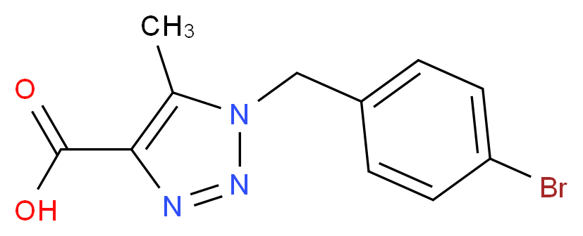 1-[(4-bromophenyl)methyl]-5-methyl-1H-1,2,3-triazole-4-carboxylic acid_分子结构_CAS_845885-94-1