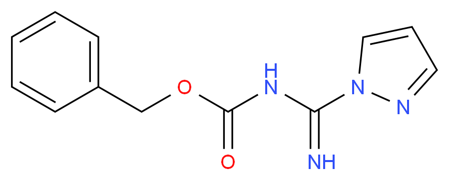 benzyl N-(1H-pyrazole-1-carboximidoyl)carbamate_分子结构_CAS_152120-62-2