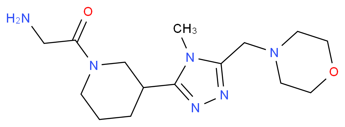 (2-{3-[4-methyl-5-(morpholin-4-ylmethyl)-4H-1,2,4-triazol-3-yl]piperidin-1-yl}-2-oxoethyl)amine_分子结构_CAS_)